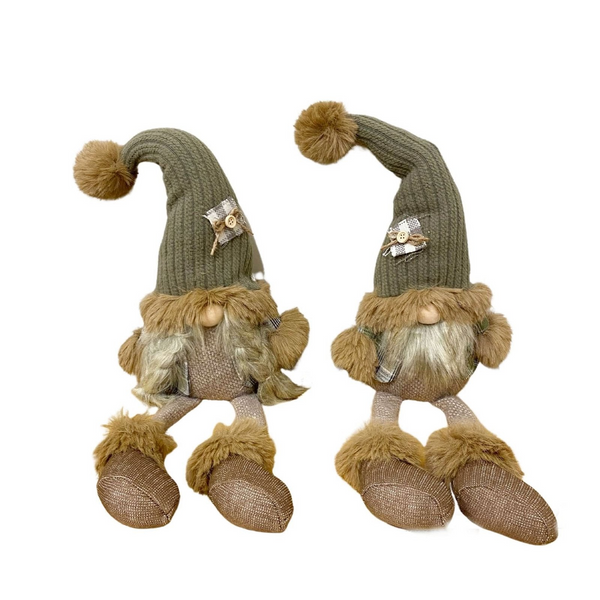 Festive Sitting Mr & Mrs Santa Gonks with Dangly Legs - Perfect Holiday Decor - Premium  from Home Treasures - Just £47.99! Shop now at Home Treasures