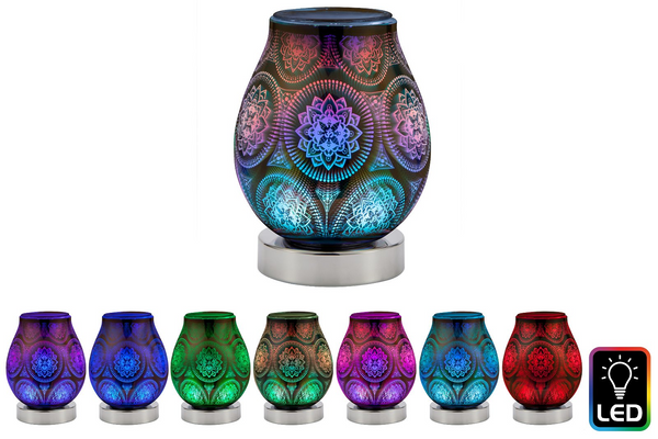 Mandala LED Oil Burner - Color Changing Tulip Shape Aroma Diffuser - Premium  from Home Treasures - Just £31.99! Shop now at Home Treasures