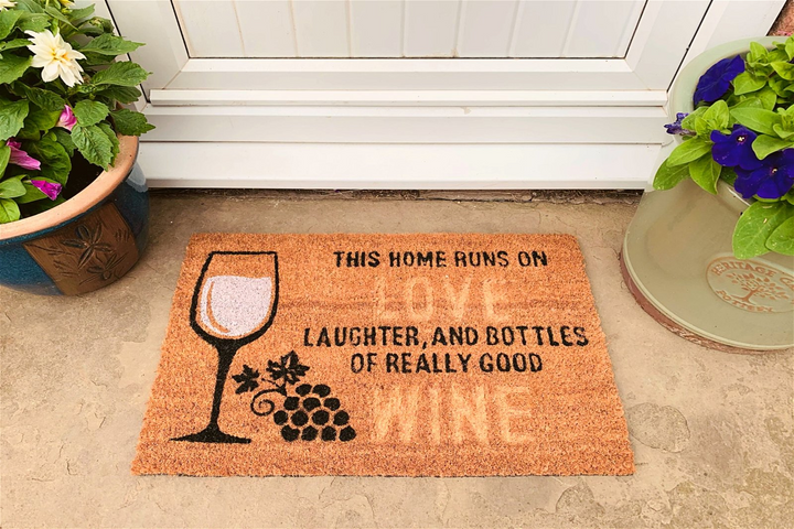 Coir Doormat with Wine Glass & Love - Perfect Gift for Wine Lovers - Premium  from Home Treasures - Just £9.99! Shop now at Home Treasures