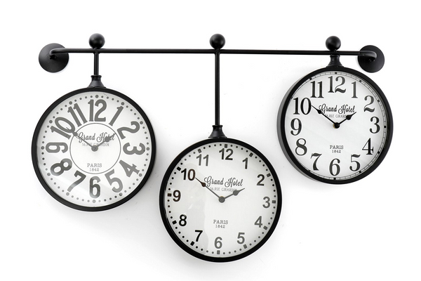 Stylish Metal Wall Clocks, Set of 3 - Unique Multi-Level Design, Home Decor Essential - Premium  from Home Treasures - Just £71.99! Shop now at Home Treasures