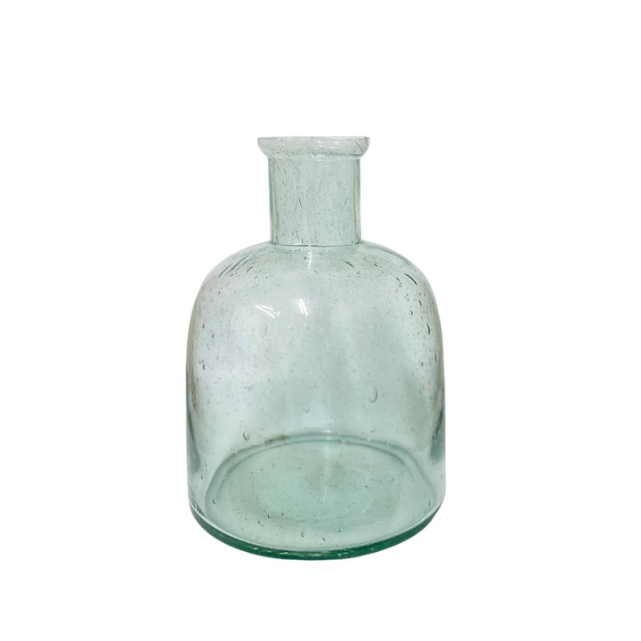 Elegant Domed Green Bubble Vase 41cm - Hand Blown Glass Pillar Vase | Stylish Home Decor - Premium  from Home Treasures - Just £21.99! Shop now at Home Treasures