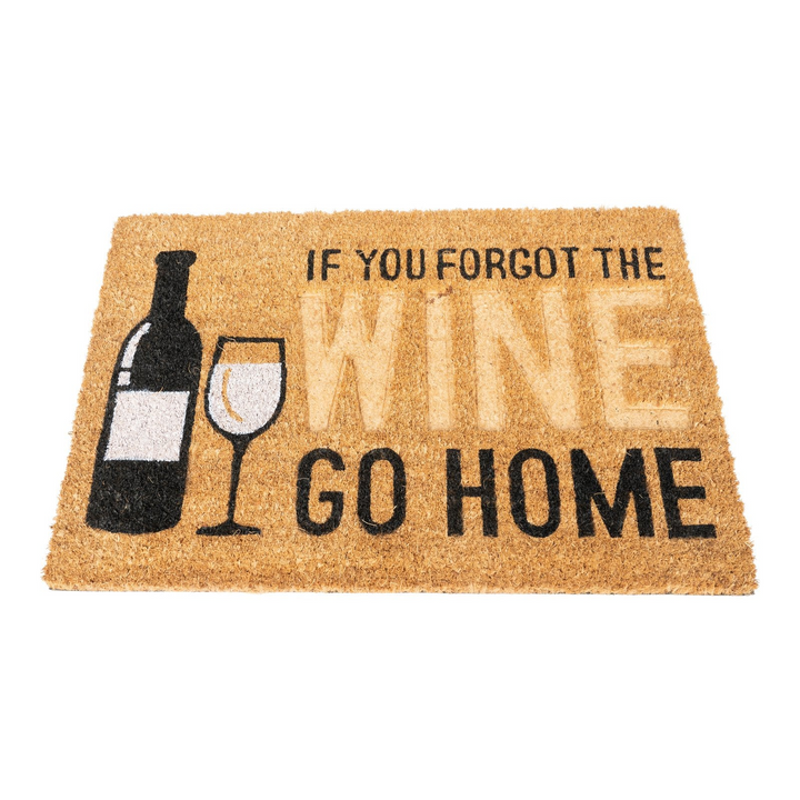 Funny Coir Doormat with Wine Bottle & Glass - Perfect Gift for Wine Lovers | Eco-Friendly, Durable & Humorous Welcome Mat - Premium  from Home Treasures - Just £9.99! Shop now at Home Treasures