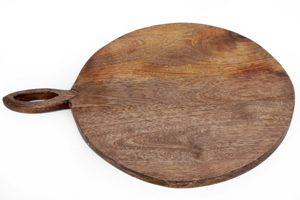 Rustic Circular Wooden Chopping Board with Carved Handle - 49cm - Premium  from Home Treasures - Just £22.99! Shop now at Home Treasures