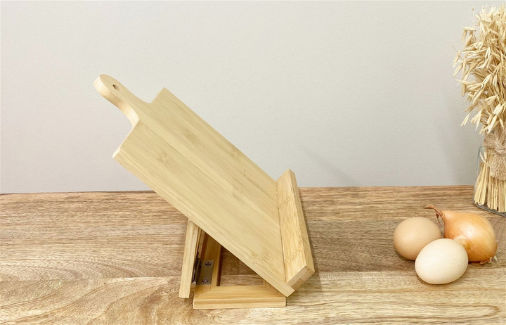 Bamboo Wood Recipe Book Holder - Elegant and Functional Kitchen Accessory - Premium  from Home Treasures - Just £21.99! Shop now at Home Treasures