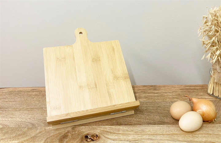 Bamboo Wood Recipe Book Holder - Elegant and Functional Kitchen Accessory - Premium  from Home Treasures - Just £21.99! Shop now at Home Treasures