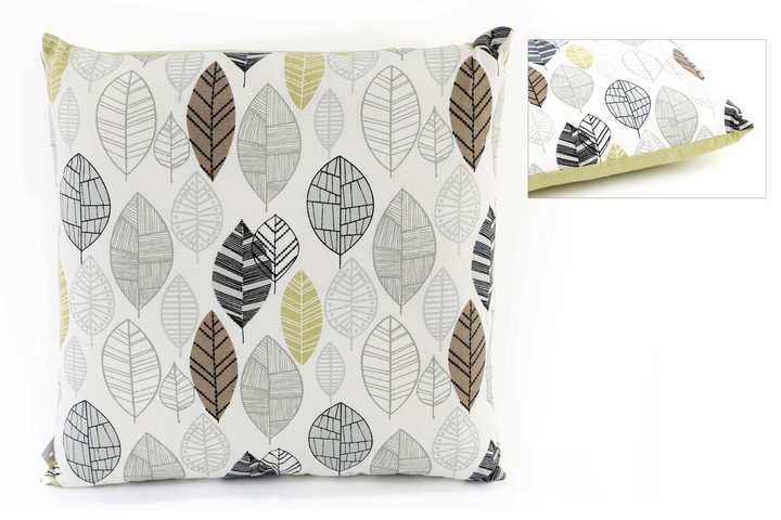 Contemporary Green Leaf Print Scatter Cushion with Removable Cover - Stylish & Comfortable Home Decor - Premium  from Home Treasures - Just £3.99! Shop now at Home Treasures