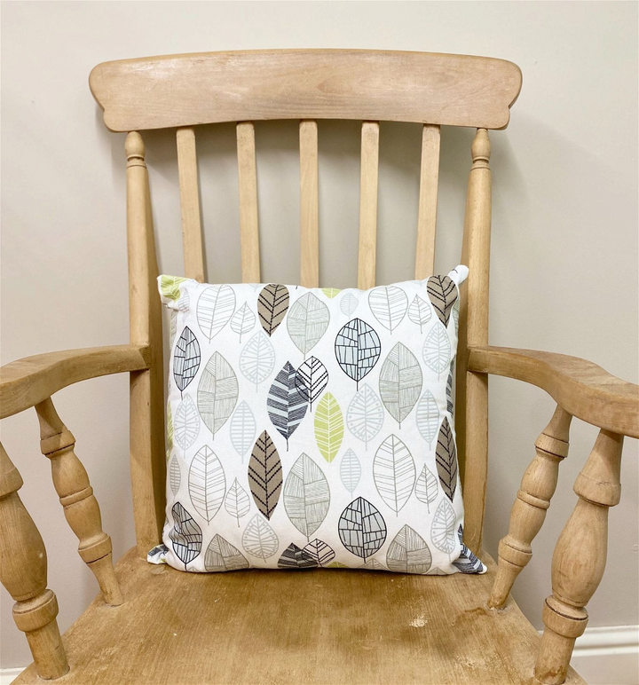 Contemporary Green Leaf Print Scatter Cushion with Removable Cover - Stylish & Comfortable Home Decor - Premium  from Home Treasures - Just £3.99! Shop now at Home Treasures