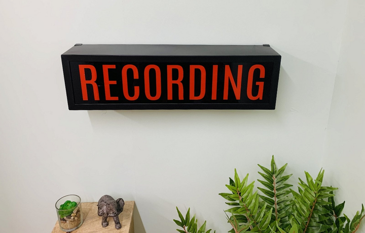 Retro Recording Light Box - Wall Mountable Studio Sign with Red RECORDING Design, 1.6m Cable, UK Plug - Premium  from Home Treasures - Just £72.99! Shop now at Home Treasures