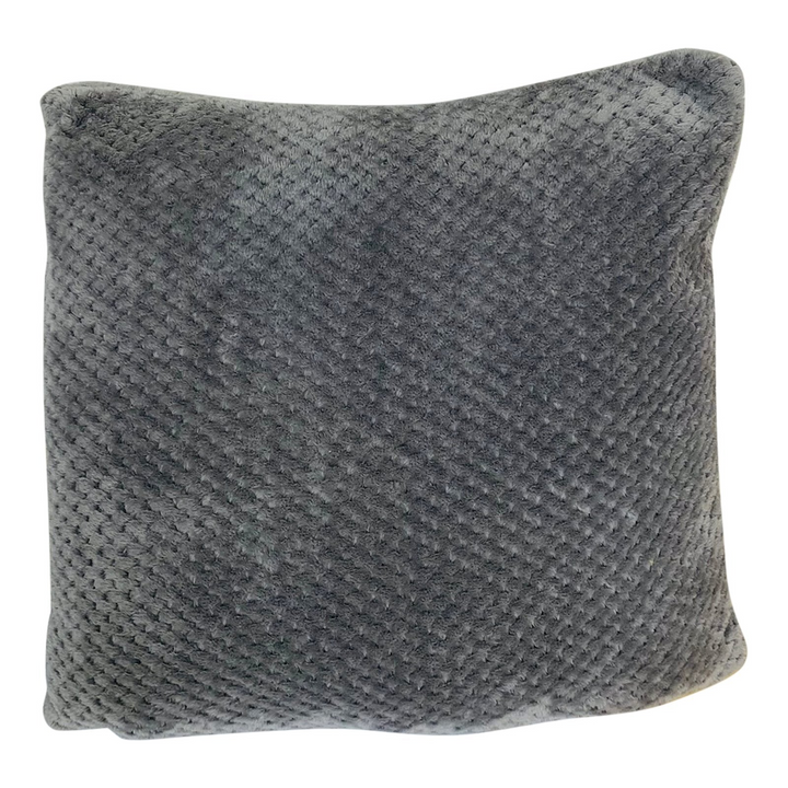 Textured Scatter Cushion Grey 45cm - Luxury Dimple Effect - Removable Washable Cover - Fully Filled Cushion - Premium  from Home Treasures - Just £3.99! Shop now at Home Treasures