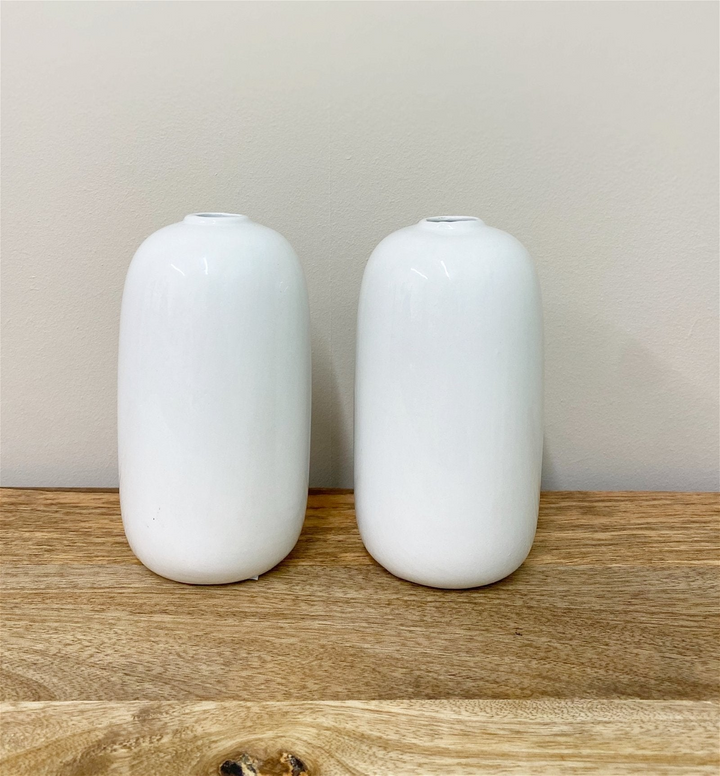 Bohome Face Ceramic Vases - Elegant Set of 2 Monochrome Art Deco Home Decor - Premium  from Home Treasures - Just £19.99! Shop now at Home Treasures