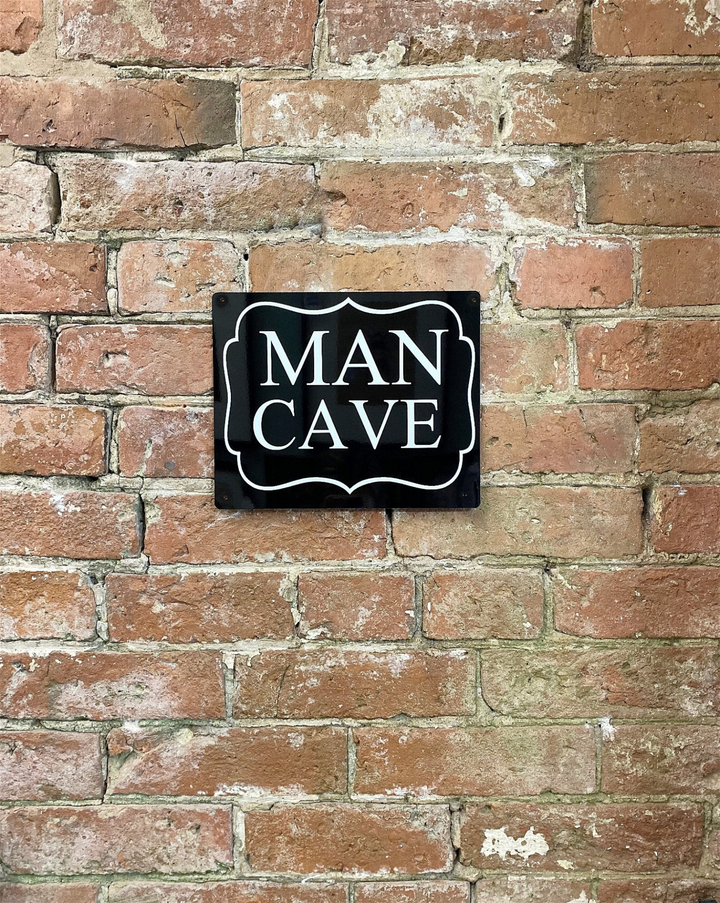 Vintage Man Cave Metal Wall Plaque - Durable Aluminum Sign with Classic Retro Design - Perfect for Indoors & Outdoors - Premium  from Home Treasures - Just £13.99! Shop now at Home Treasures