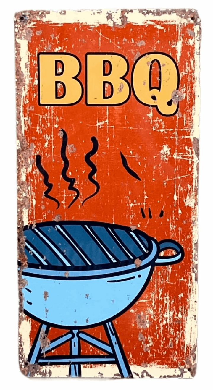 Vintage BBQ Barbecue Metal Wall Plaque – Durable Aluminum Sign for Indoor & Outdoor Use – UK Made with Easy Mounting Holes - Premium  from Home Treasures - Just £8.99! Shop now at Home Treasures