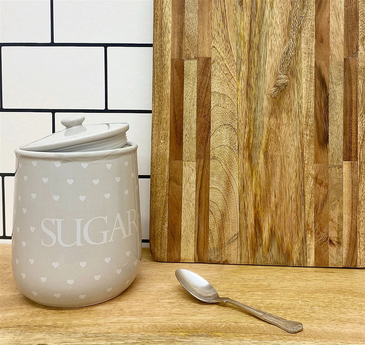 Heart Design Tea, Coffee and Sugar Canisters - A Sweet Trio for Your Kitchen - Premium  from Home Treasures - Just £39.99! Shop now at Home Treasures