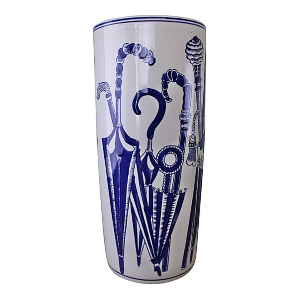 Vintage Blue & White Umbrellas Design Umbrella Stand - Elegant and Functional Home Decor - Premium  from Home Treasures - Just £40.99! Shop now at Home Treasures