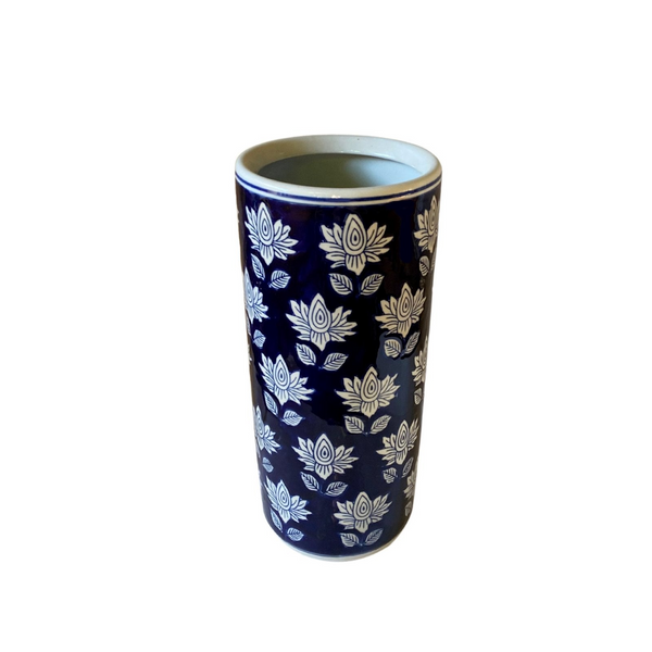 Elegant Blue With White Flower Ceramic Umbrella Stand - Keep Your Hallway Tidy and Stylish - Premium  from Home Treasures - Just £40.99! Shop now at Home Treasures