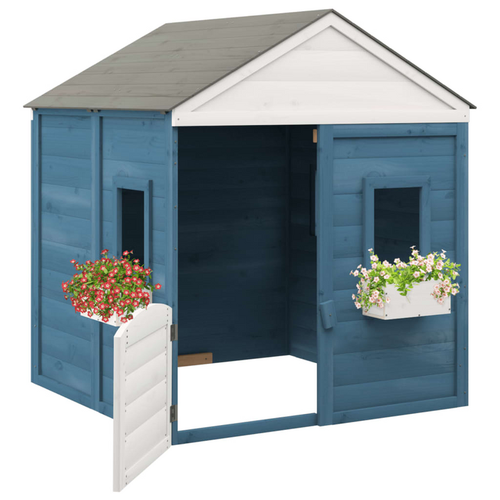 Children's Wooden Playhouse with Lockable Door & Flower Pots - Outdoor Fun for Ages 3-12 - Premium  from Home Treasures - Just £361.99! Shop now at Home Treasures