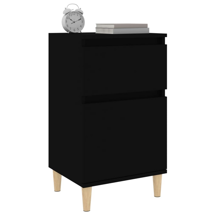 Elegant Set of 2 Black Bedside Cabinets - Sturdy and Stylish Nightstands, 40 x 35 x 70cm - Premium  from Home Treasures - Just £77.99! Shop now at Home Treasures