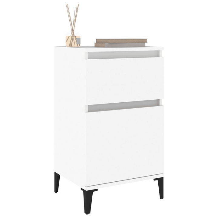 Set of 2 Bedside Cabinets in White – Elegant and Durable Nightstands (40 x 35 x 70 cm) - Premium  from Home Treasures - Just £86.99! Shop now at Home Treasures