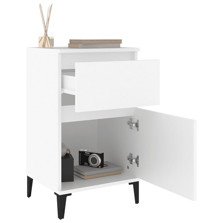 Set of 2 Bedside Cabinets in White – Elegant and Durable Nightstands (40 x 35 x 70 cm) - Premium  from Home Treasures - Just £86.99! Shop now at Home Treasures