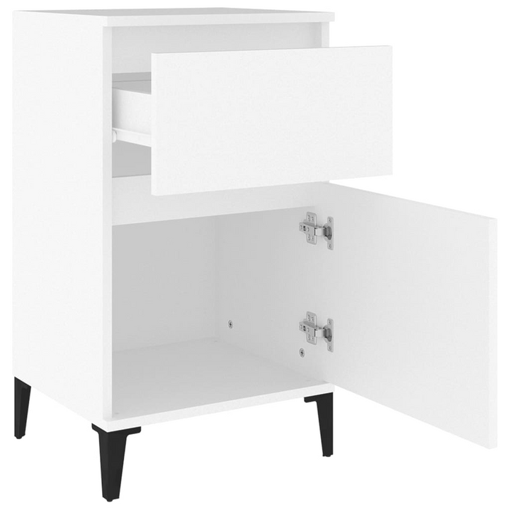 Set of 2 Bedside Cabinets in White – Elegant and Durable Nightstands (40 x 35 x 70 cm) - Premium  from Home Treasures - Just £86.99! Shop now at Home Treasures