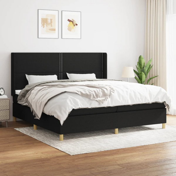 Luxurious Fabric Box Spring Bed with Mattress - Black, 200 x 200 cm | Ultimate Comfort & Durability - Premium  from Home Treasures - Just £809.99! Shop now at Home Treasures