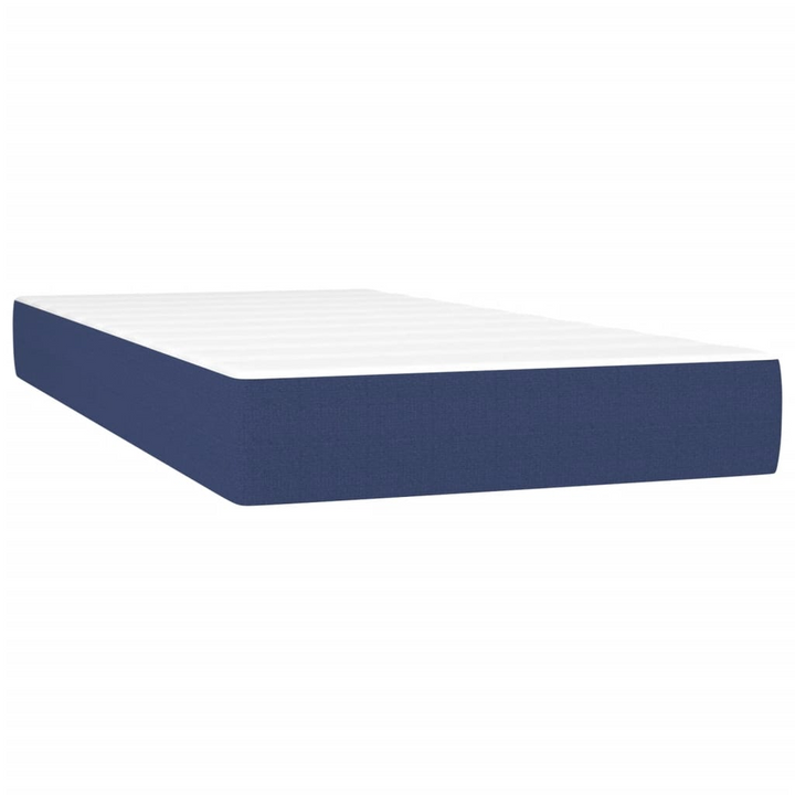 Elegant Fabric Box Spring Bed with LED Lights & Comfortable Mattress - Blue, 200 x 200cm - Premium  from Home Treasures - Just £811.99! Shop now at Home Treasures