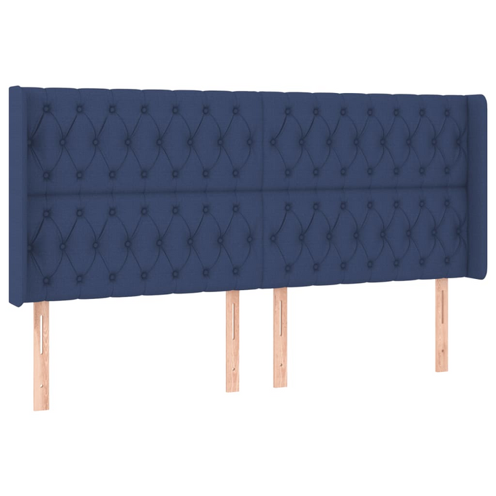 Elegant Fabric Box Spring Bed with LED Lights & Comfortable Mattress - Blue, 200 x 200cm - Premium  from Home Treasures - Just £811.99! Shop now at Home Treasures