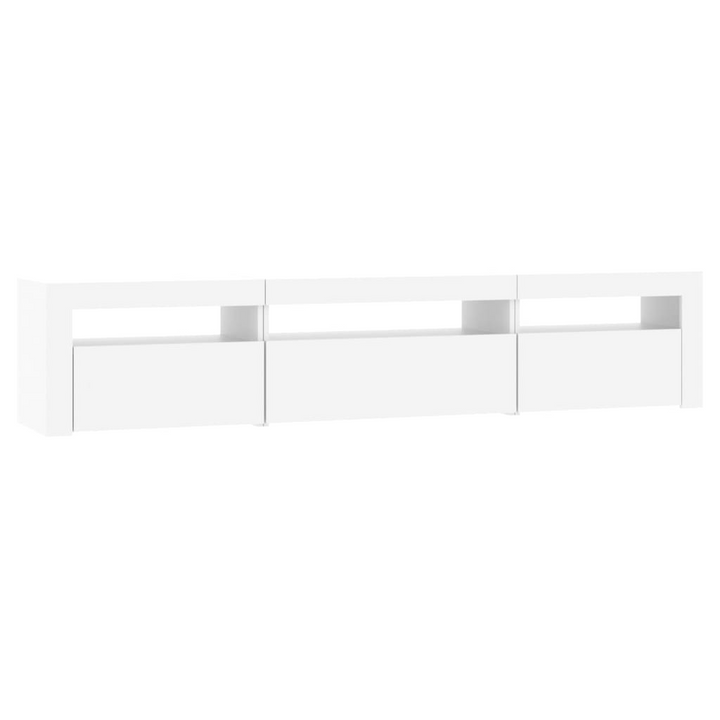 Modern White TV Cabinet with RGB LED Lights - 195 x 35 x 40 cm | Sleek Design & Ample Storage - Premium  from Home Treasures - Just £144.99! Shop now at Home Treasures