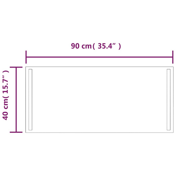 LED Bathroom Mirror 40x90 cm - IP65 Waterproof, USB Interface, Easy Installation | Sleek & Modern Design - Premium  from Home Treasures - Just £62.99! Shop now at Home Treasures