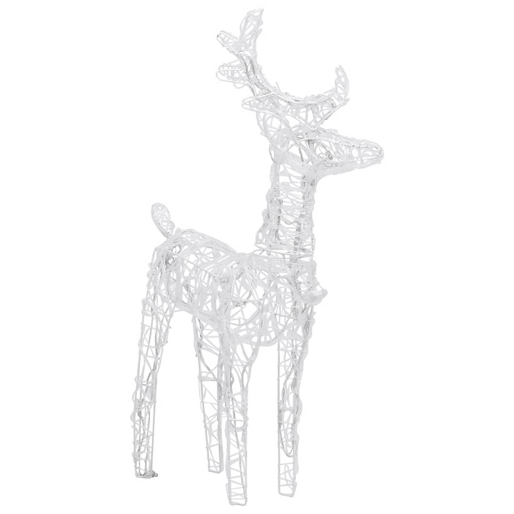 Set of 4 Warm White LED Christmas Reindeers - 160 LEDs, Acrylic, Weather-Resistant, 8 Lighting Effects - Premium  from Home Treasures - Just £126.99! Shop now at Home Treasures