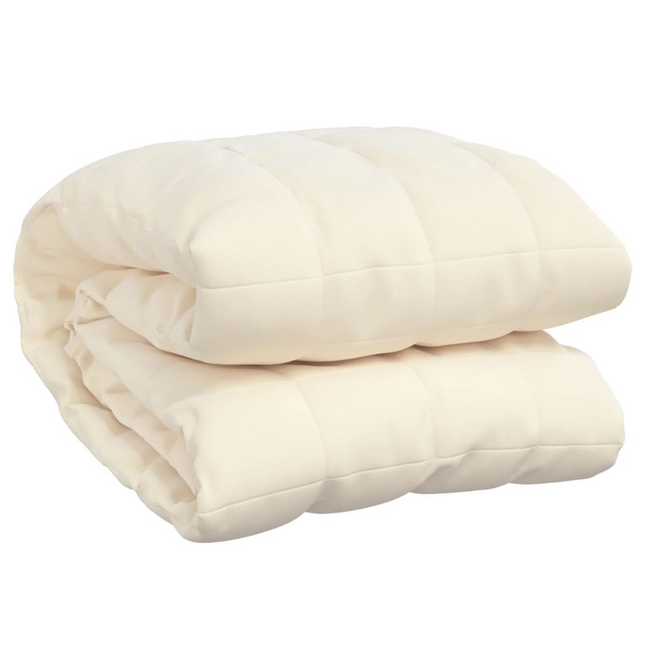 King Size Weighted Blanket 11 kg - Light Cream, 220x230 cm - Hypoallergenic Fabric & Glass Beads for Better Sleep - Premium  from Home Treasures - Just £83.99! Shop now at Home Treasures