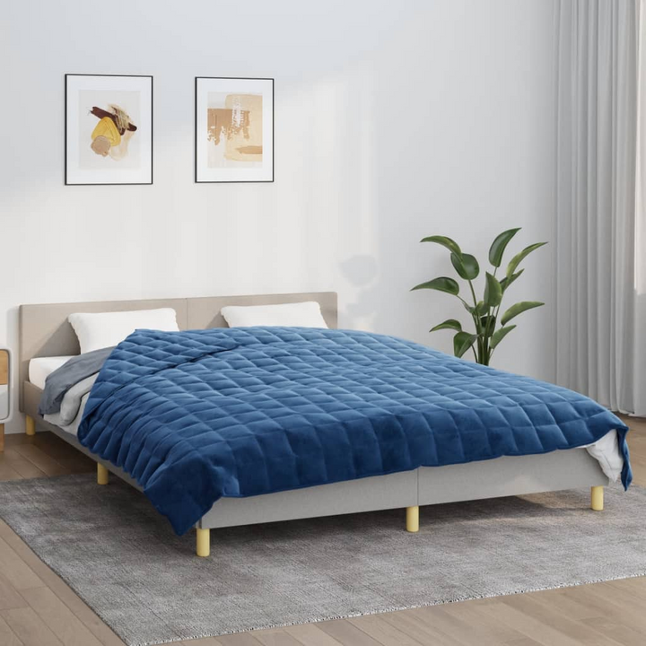 King Size Weighted Blanket Blue 220x240 cm - 11 kg | Hypoallergenic & Even Weight Distribution - Premium  from Home Treasures - Just £96.99! Shop now at Home Treasures