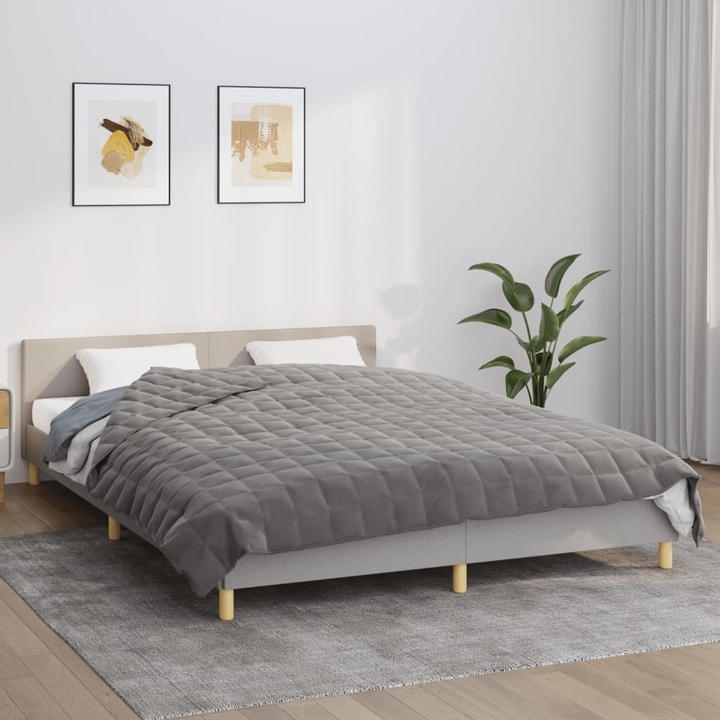 Ultra-Comfort Weighted Blanket in Grey - 220x240 cm King Size, 15 kg, Hypoallergenic Fabric - Premium  from Home Treasures - Just £92.99! Shop now at Home Treasures