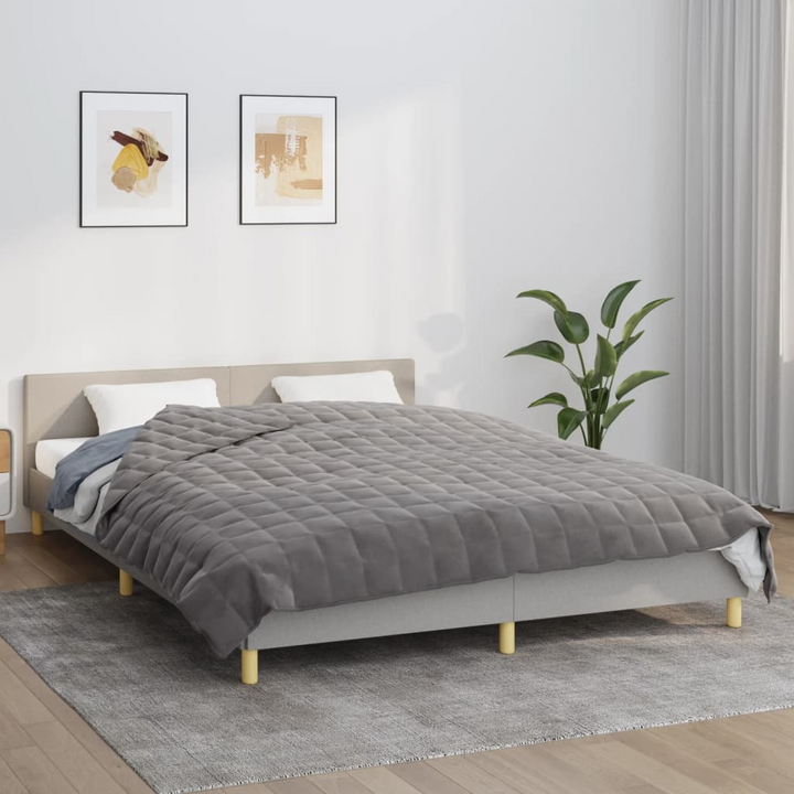 Grey Weighted Blanket - King Size 220x240 cm, 11 kg - Hypoallergenic Fabric for Better Sleep - Premium  from Home Treasures - Just £107.99! Shop now at Home Treasures