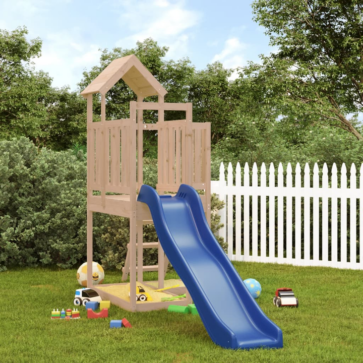 Ultimate Wooden Playhouse with Wave Slide for Kids - Solid Pine, 358x107x214cm | Outdoor Play Center for Ages 3-8 - Premium  from Home Treasures - Just £427.99! Shop now at Home Treasures