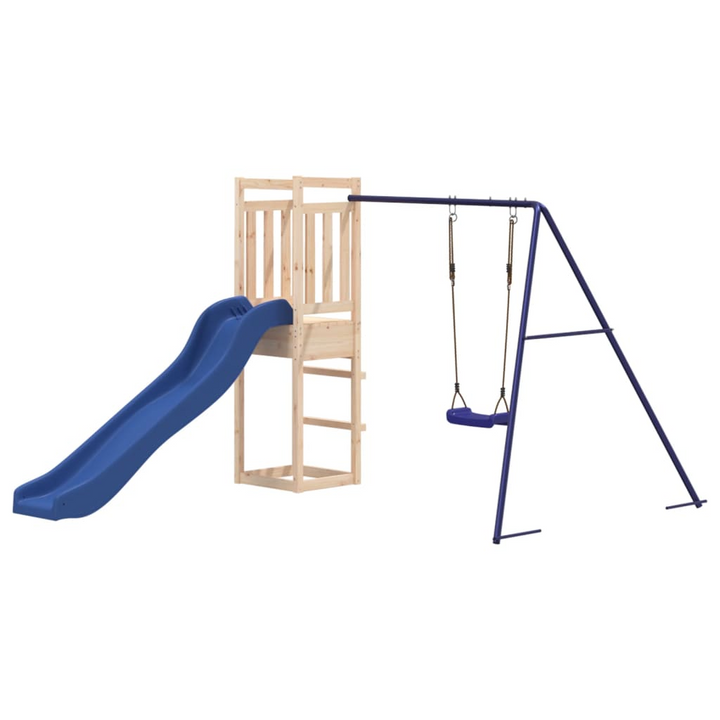 Solid Pine Children's Playhouse with Slide & Swing Set - Ultimate Garden Fun (237 x 321 x 169cm) - Premium  from Home Treasures - Just £289.99! Shop now at Home Treasures