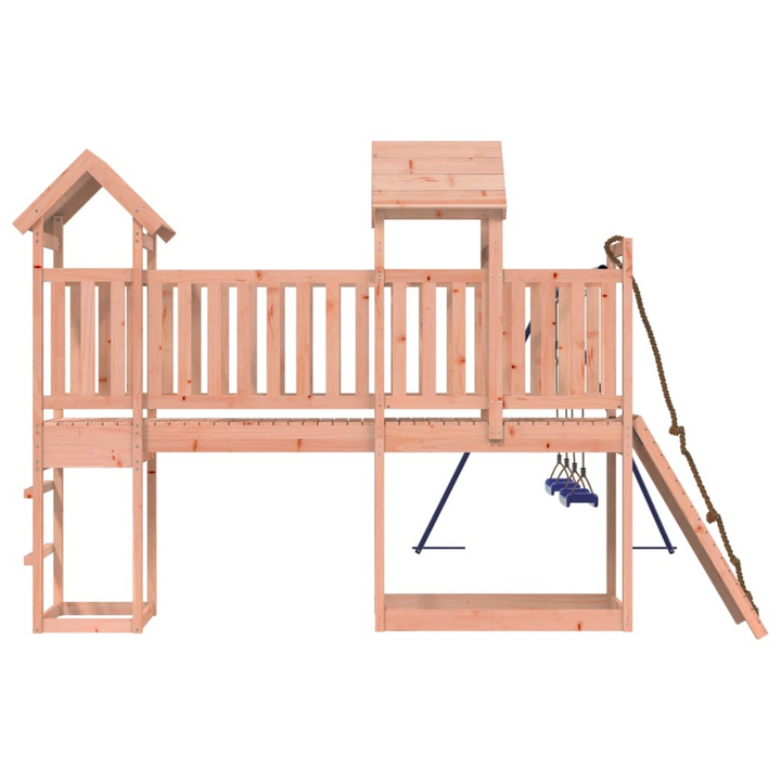 Wooden Playhouse with Climbing Wall & Double Swings - Solid Douglas Fir for Outdoor Fun - Premium  from Home Treasures - Just £616.99! Shop now at Home Treasures