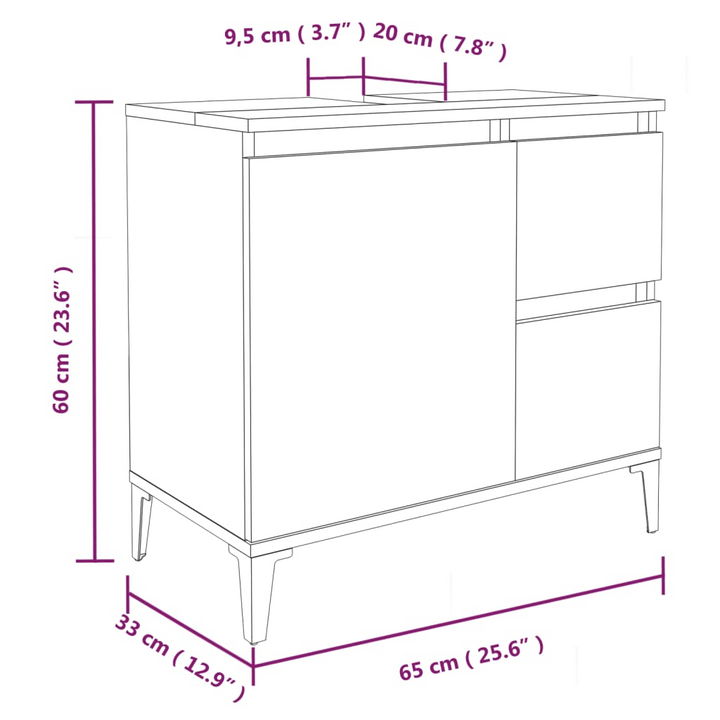 3 Piece Bathroom Cabinet Set in Grey Sonoma Finish | Sleek Engineered Wood with Ample Storage Space - Premium  from Home Treasures - Just £207.99! Shop now at Home Treasures