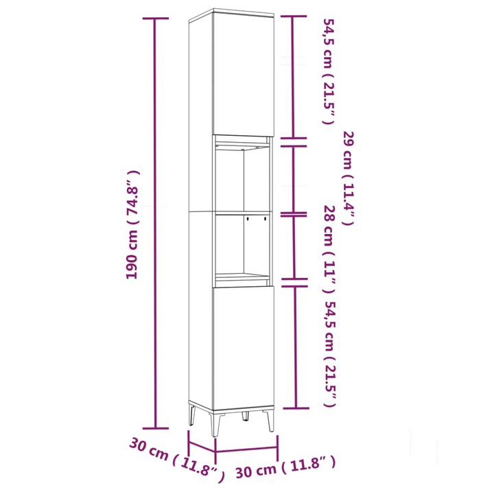 3 Piece Bathroom Cabinet Set in Grey Sonoma Finish | Sleek Engineered Wood with Ample Storage Space - Premium  from Home Treasures - Just £207.99! Shop now at Home Treasures