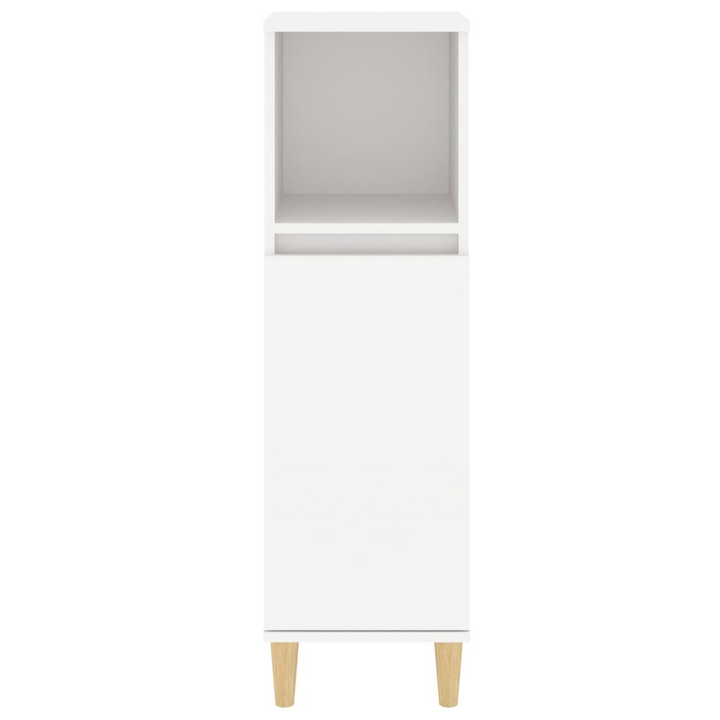 White Bathroom Cabinet - 30x30x100 cm | Engineered Wood | Ample Storage & Durable Design - Premium  from Home Treasures - Just £44.99! Shop now at Home Treasures