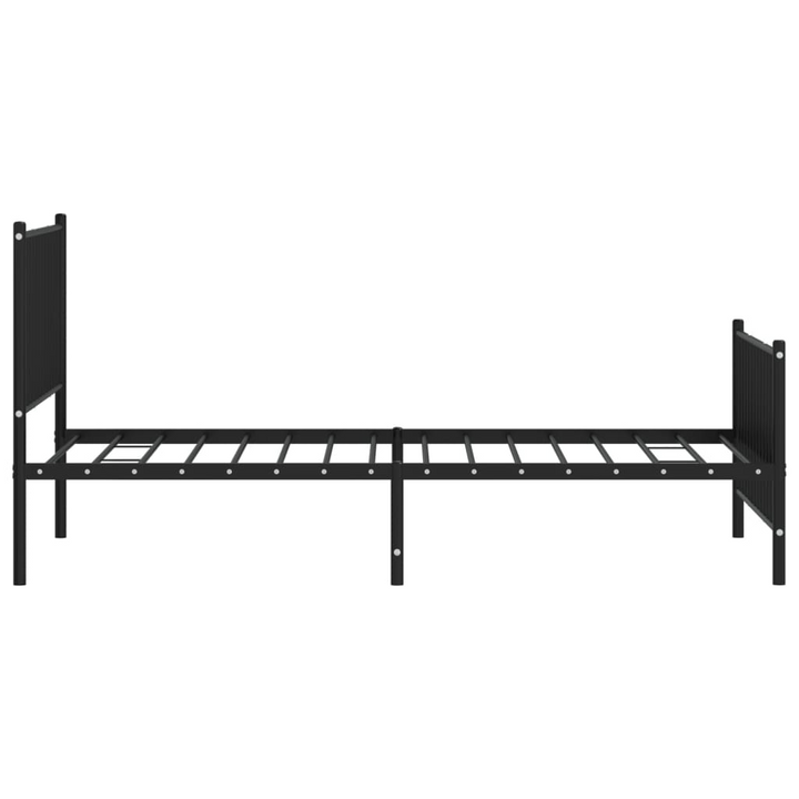 Elegant and Robust Metal Bed Frame with Headboard and Footboard in Black - 100 x 190cm | Sturdy Steel Construction, Ample Storage Space, Easy Assembly - Premium  from Home Treasures - Just £78.99! Shop now at Home Treasures