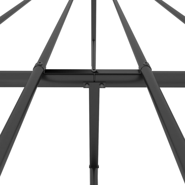 Elegant Black Metal Bed Frame with Headboard & Footboard - 150x200cm | Robust Steel Construction, Extra Storage, and Supportive Design - Premium  from Home Treasures - Just £103.99! Shop now at Home Treasures