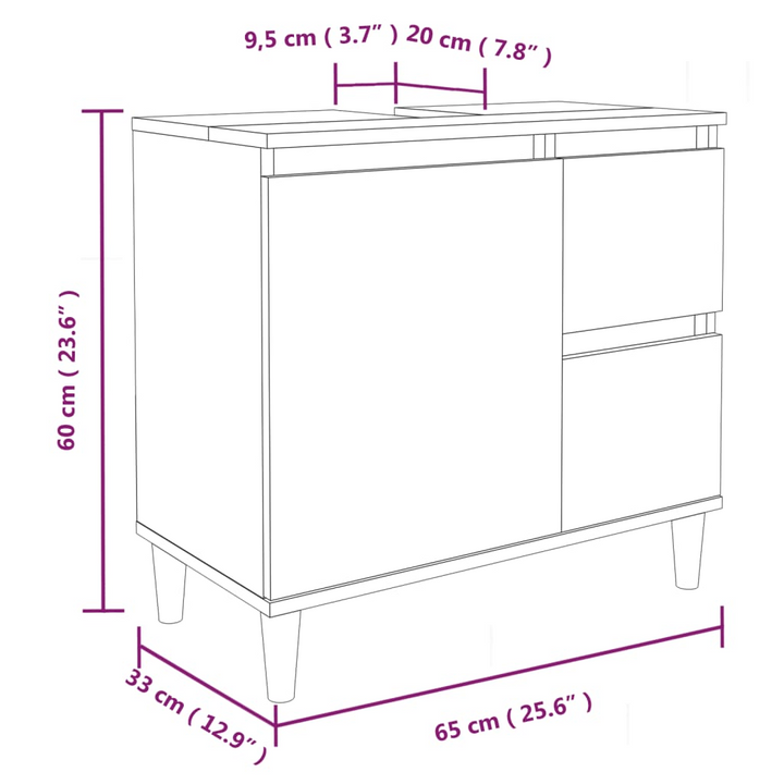 3 Piece Bathroom Cabinet Set - White Engineered Wood with Solid Eucalyptus Feet, Ample Storage, and Modern Design - Premium  from Home Treasures - Just £192.99! Shop now at Home Treasures