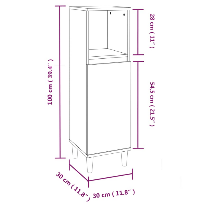 3 Piece Bathroom Cabinet Set - White Engineered Wood with Solid Eucalyptus Feet, Ample Storage, and Modern Design - Premium  from Home Treasures - Just £192.99! Shop now at Home Treasures