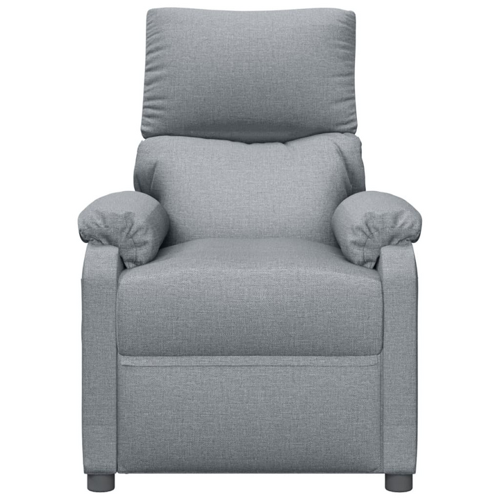 Comfortable Fabric Stand Up Massage Chair in Light Grey with 6-Point Vibration Massage - Adjustable Backrest & Footrest, Electric Lifting Function, and Handy Side Pocket - Premium  from Home Treasures - Just £310.99! Shop now at Home Treasures