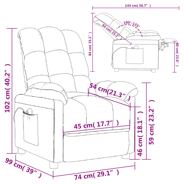 Luxurious Dark Grey Fabric Stand Up Massage Chair - Recliner with 6-Point Vibration Massage and Adjustable Features - Premium  from Home Treasures - Just £319.99! Shop now at Home Treasures