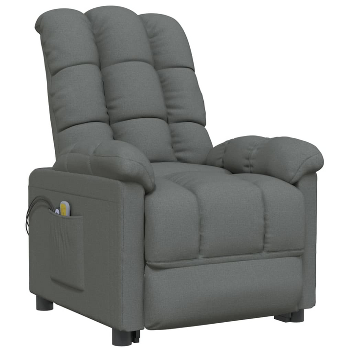 Luxurious Fabric Electric Massage Chair in Dark Grey - Ultimate Comfort with 6-Point Vibration Massage & Adjustable Recline - Premium  from Home Treasures - Just £303.99! Shop now at Home Treasures