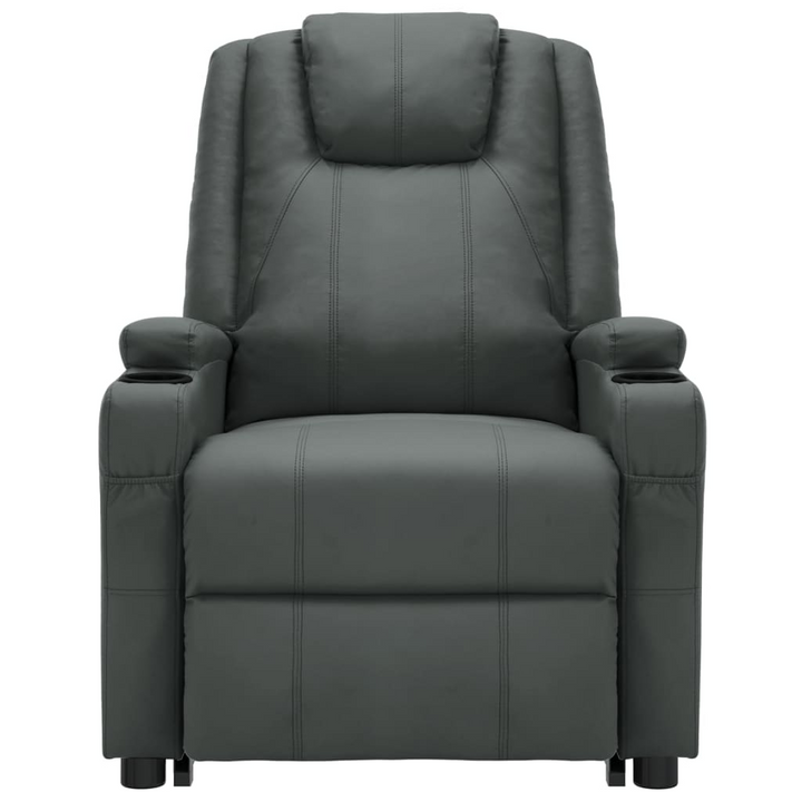 Ultimate Comfort Faux Leather Stand Up Massage Chair in Grey - Adjustable Recliner with 6-Point Massage & Lifting Function - Premium  from Home Treasures - Just £311.99! Shop now at Home Treasures