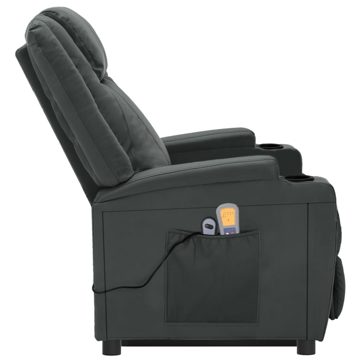 Ultimate Comfort Faux Leather Stand Up Massage Chair in Grey - Adjustable Recliner with 6-Point Massage & Lifting Function - Premium  from Home Treasures - Just £311.99! Shop now at Home Treasures