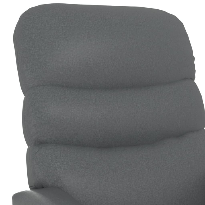 Grey Faux Leather Stand Up Massage Chair - Recliner with Power Lift and 6-Point Vibration Massage - Premium  from Home Treasures - Just £336.99! Shop now at Home Treasures